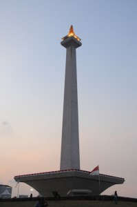 Monas in the late afternoon